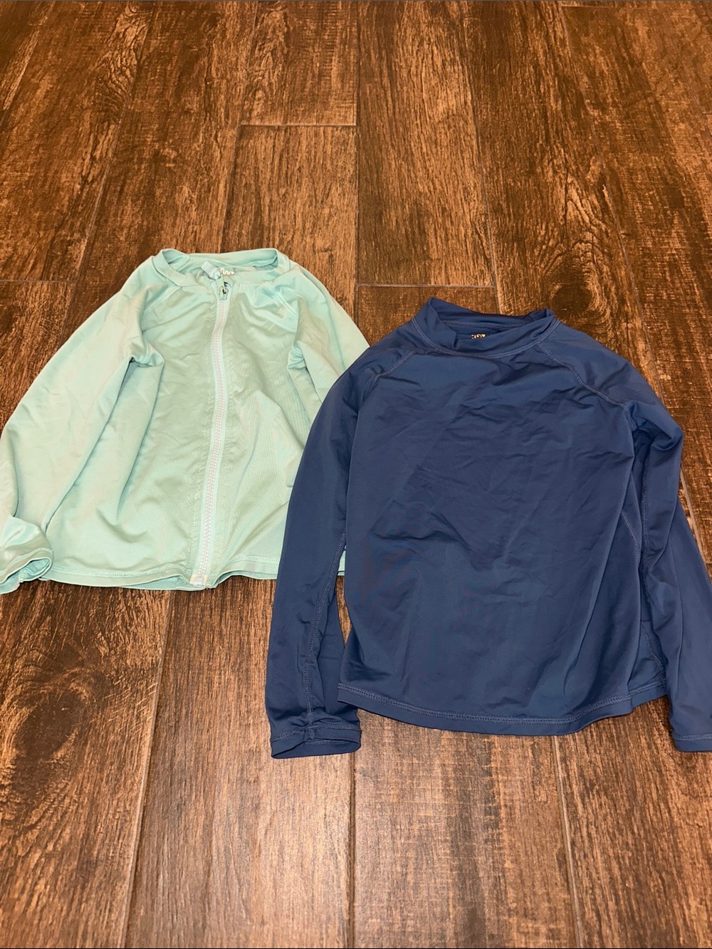 Kids UV Swim Shirts - Navy and Light Aqua bundle